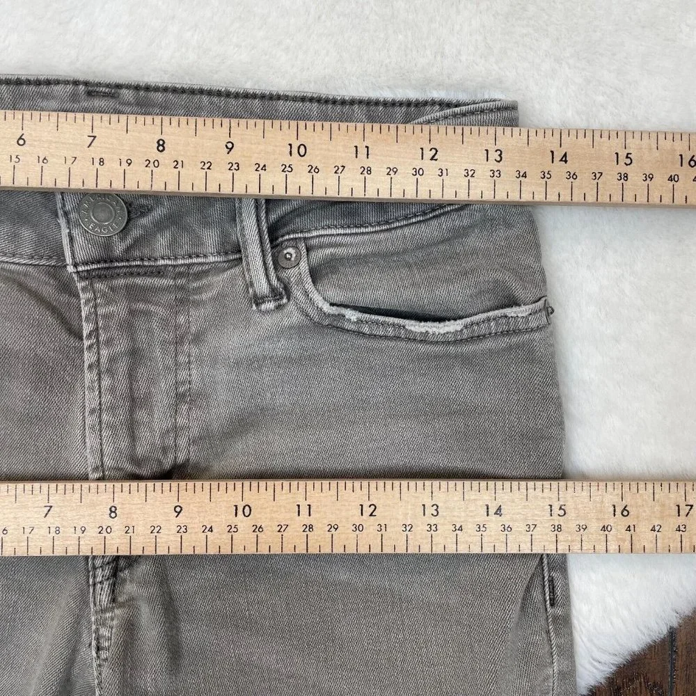 American Eagle Jeans 26x28‎ Slim Leg Gray Stretch Men's
